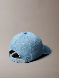 Calvin Klein Denim-Baseballcap mit Varsity-Monogramm-Logo^Herren Kappen & MützenFrisch Eingetroffen