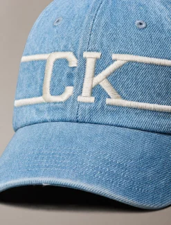 Calvin Klein Denim-Baseballcap mit Varsity-Monogramm-Logo^Herren Kappen & MützenFrisch Eingetroffen