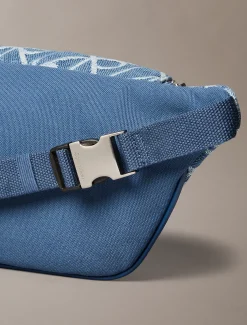 Calvin Klein Denim-Bauchtasche mit Logo-Jacquardmuster^Herren Taschen
