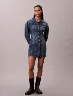 Calvin Klein Denim-Blusenkleid^Damen Kleider & Röcke