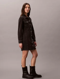 Calvin Klein Denim-Blusenkleid^Damen Kleider & Röcke