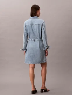 Calvin Klein Denim-Hemdkleid mit Gürtel^Damen Kleider & Röcke