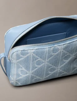 Calvin Klein Denim-Kameratasche mit durchgehendem Emblem-Logo^Damen Umhängetaschen|Taschen