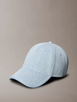 Calvin Klein Denim-Kappe mit Burnout-Emblem-Logo^Herren Kappen & MützenFrisch Eingetroffen