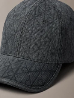 Calvin Klein Denim-Kappe mit Burnout-Emblem-Logo^Damen Hüte & MützenFrisch Eingetroffen