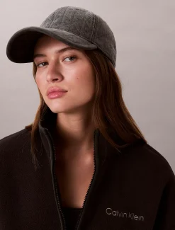 Calvin Klein Denim-Kappe mit Burnout-Emblem-Logo^Damen Hüte & MützenFrisch Eingetroffen