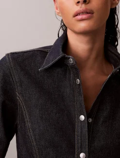 Calvin Klein Denim-Kleid mit Nähten^Damen Kleider & Röcke