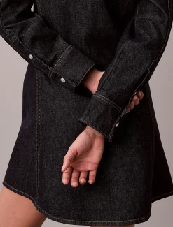 Calvin Klein Denim-Kleid mit Nähten^Damen Kleider & Röcke