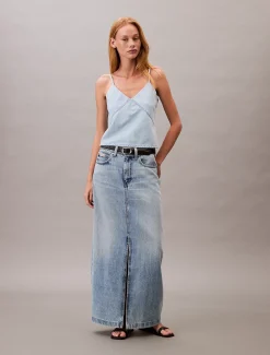 Calvin Klein Denim-Maxirock^Damen Kleider & Röcke
