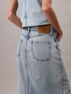 Calvin Klein Denim-Maxirock^Damen Kleider & Röcke