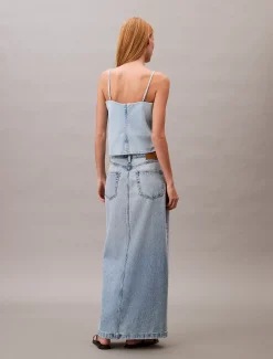 Calvin Klein Denim-Maxirock^Damen Kleider & Röcke