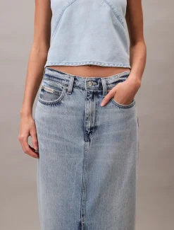 Calvin Klein Denim-Maxirock^Damen Kleider & Röcke