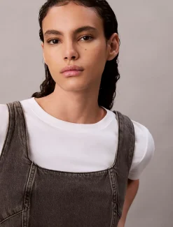 Calvin Klein Denim-Minikleid mit U-Ausschnitt^Damen Kleider & Röcke