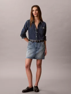 Calvin Klein Denim-Minirock^Damen Kleider & Röcke