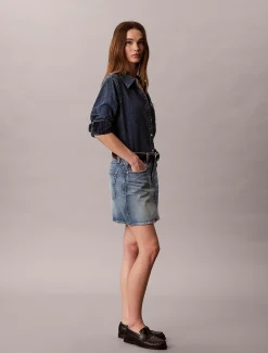 Calvin Klein Denim-Minirock^Damen Kleider & Röcke