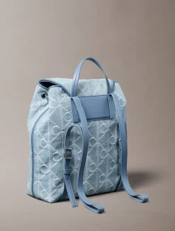 Calvin Klein Denim-Rucksack mit Logo-Jacquardmuster^Damen Taschen|Rucksäcke