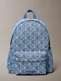 Calvin Klein Denim-Rucksack mit Logo-Jacquardmuster^Herren RucksäckeFrisch Eingetroffen|Taschen