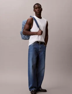 Calvin Klein Denim-Rucksack mit Logo-Jacquardmuster^Herren RucksäckeFrisch Eingetroffen|Taschen