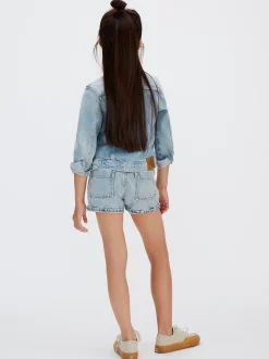 Calvin Klein Denim-Shorts mit Umschlag^Kinder Kleidung