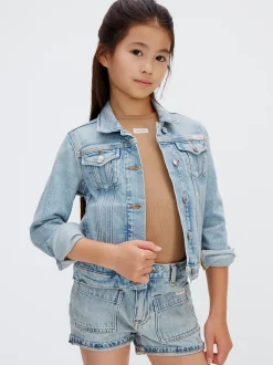 Calvin Klein Denim-Shorts mit Umschlag^Kinder Kleidung