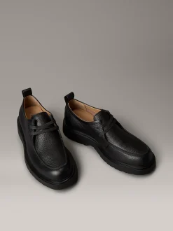 Calvin Klein Derby-Schuhe aus genarbtem Leder mit Profilsohle^Herren Business Schuhe
