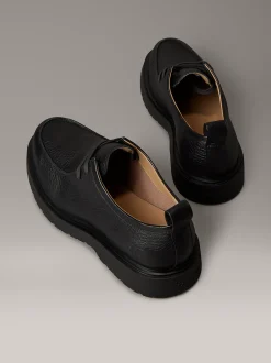 Calvin Klein Derby-Schuhe aus genarbtem Leder mit Profilsohle^Herren Business Schuhe