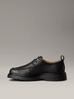 Calvin Klein Derby-Schuhe aus genarbtem Leder mit Profilsohle^Herren Business Schuhe