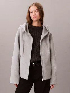 Calvin Klein Doubleface-Jacke aus Wollgemisch^Damen JackenFrisch Eingetroffen