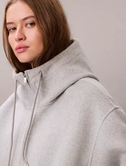 Calvin Klein Doubleface-Jacke aus Wollgemisch^Damen JackenFrisch Eingetroffen