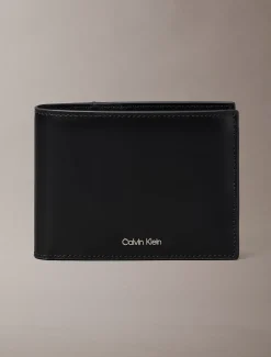 Calvin Klein Dreifach faltbares Lederportemonnaie^Herren Geldbörsen & Kartenetuis