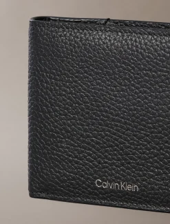 Calvin Klein Dreifach faltbares RFID-Lederportemonnaie aus Vollnarbenleder^Herren Geldbörsen & Kartenetuis