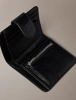 Calvin Klein Eckiges RFID-Portemonnaie aus Nappaleder^Damen Geldbörsen & Etuis