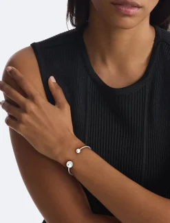 Calvin Klein Edelstahl-Armband mit kugelförmigen Enden^Damen Uhren & Schmuck