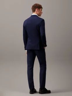 Calvin Klein Einreihiger schmaler Blazer aus Stretch-Wolle^Herren Anzüge|JackenFrisch Eingetroffen