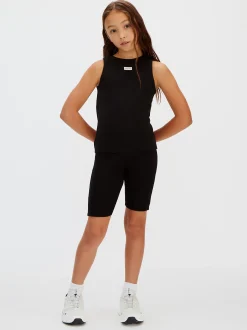 Calvin Klein Eng geschnittene, gerippte Radler-Shorts^Kinder Kleidung