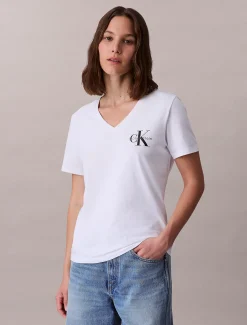 Calvin Klein 2-er Pack Monogramm-T-Shirt mit V-Ausschnitt^Damen T-shirts & Tops