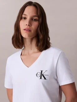 Calvin Klein 2-er Pack Monogramm-T-Shirt mit V-Ausschnitt^Damen T-shirts & Tops