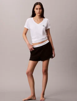 Calvin Klein 2-er Pack Monogramm-T-Shirt mit V-Ausschnitt^Damen Multipacks