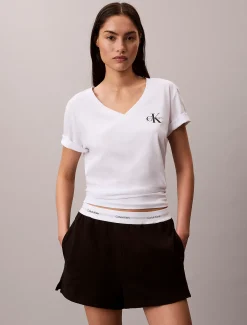 Calvin Klein 2-er Pack Monogramm-T-Shirt mit V-Ausschnitt^Damen Multipacks