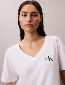 Calvin Klein 2-er Pack Monogramm-T-Shirt mit V-Ausschnitt^Damen Multipacks