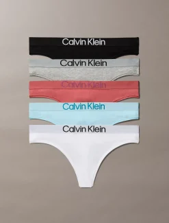 Calvin Klein 5er Pack Strings - Extra Soft Cotton Stretch^Damen Multipacks|Unterhosen