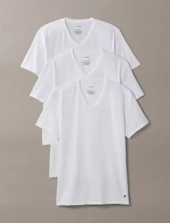 Calvin Klein 3er Pack T-Shirts mit V-Ausschnitt- Cotton Stretch Blend^Herren Nachtwäsche & LoungewearFrisch Eingetroffen