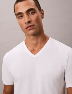 Calvin Klein 3er Pack T-Shirts mit V-Ausschnitt- Cotton Stretch Blend^Herren Nachtwäsche & LoungewearFrisch Eingetroffen