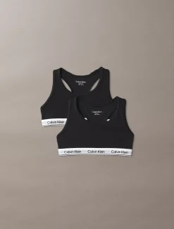 Calvin Klein 2er-Pack Bralettes für Mädchen - Icon Cotton Stretch^Kinder Unterwäsche|Unterwäsche