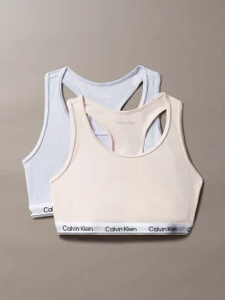 Calvin Klein 2er-Pack Bralettes für Mädchen - Icon Cotton Stretch^Kinder Unterwäsche|Unterwäsche