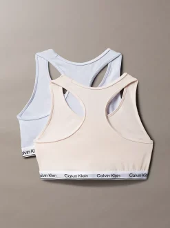 Calvin Klein 2er-Pack Bralettes für Mädchen - Icon Cotton Stretch^Kinder Unterwäsche|Unterwäsche