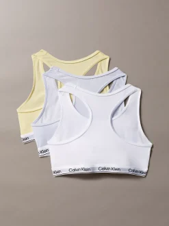 Calvin Klein 3er-Pack Bralettes für Mädchen - Icon Cotton Stretch^Kinder Unterwäsche|Unterwäsche