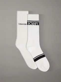 Calvin Klein 2er-Pack Crew-Socken aus Baumwolle mit Logo und Streifen^Herren Taschen & Accessoires|Socken