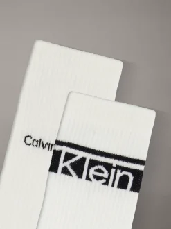 Calvin Klein 2er-Pack Crew-Socken aus Baumwolle mit Logo und Streifen^Herren Taschen & Accessoires|Socken