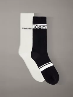 Calvin Klein 2er-Pack Crew-Socken aus Baumwolle mit Logo und Streifen^Herren Taschen & Accessoires|Socken
